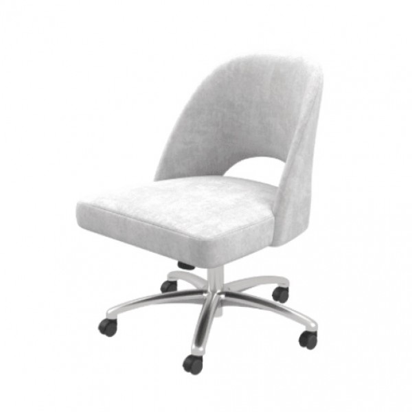 Winston fully Upholstered Hospitality Commercial Restaurant Lounge Hotel metal swivel dining side chair
